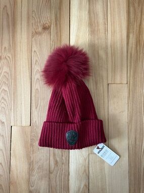 Pajar Ribbed Winter Pom Pom Beanie (Burgundy)